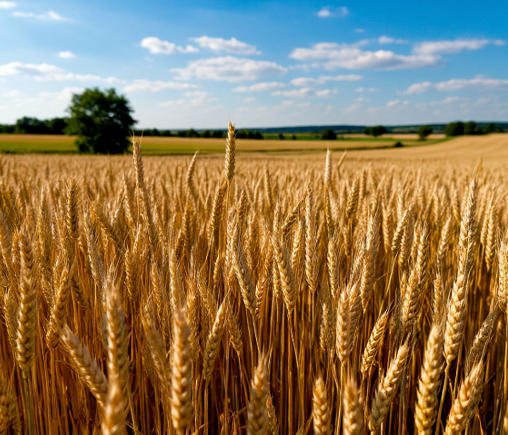 на фото поле пшеницы.